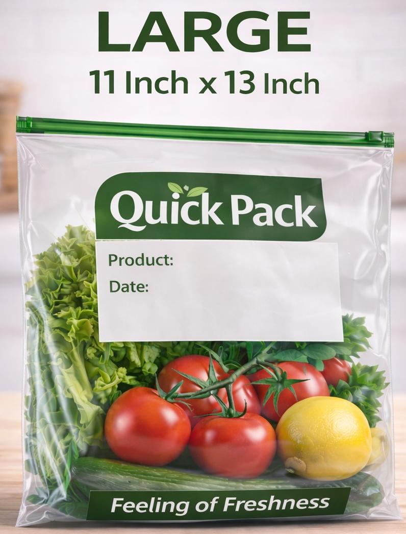 Quick Pack Zip Bag Large Single Piece
