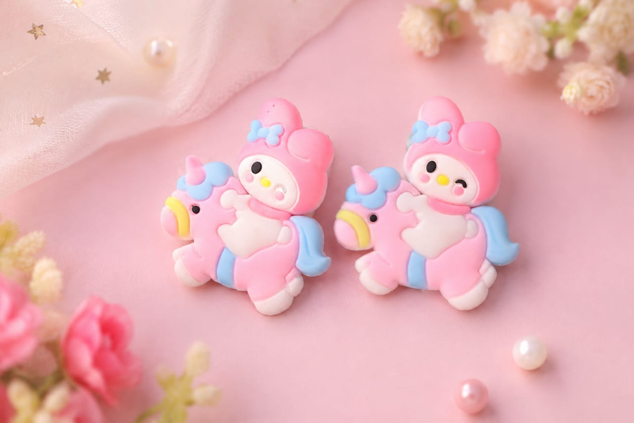 Pink silicon pins pair